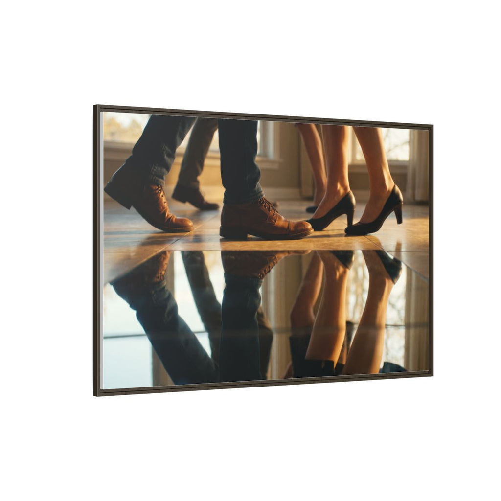 Matte Canvas, Framed - Golden Hour Reflections Cinematic Art — Espresso / 1.25" (10×8, 12×9, 14×11, 16×12, 20×10, 18×12, 20×16, 24×16, 24×18, 36×12, 24×20, 32×16, 30×20, 30×24, 32×24, 48×16, 36×24, 48×24, 40×30, 60×20, 48×32, 60×30 & 60×40)
