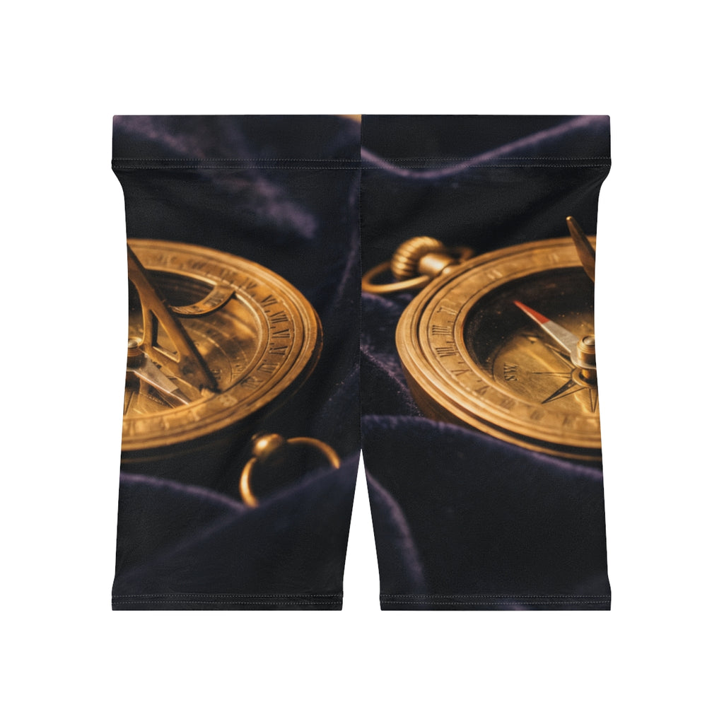 Vintage Brass Sundial Women's Biker Shorts
