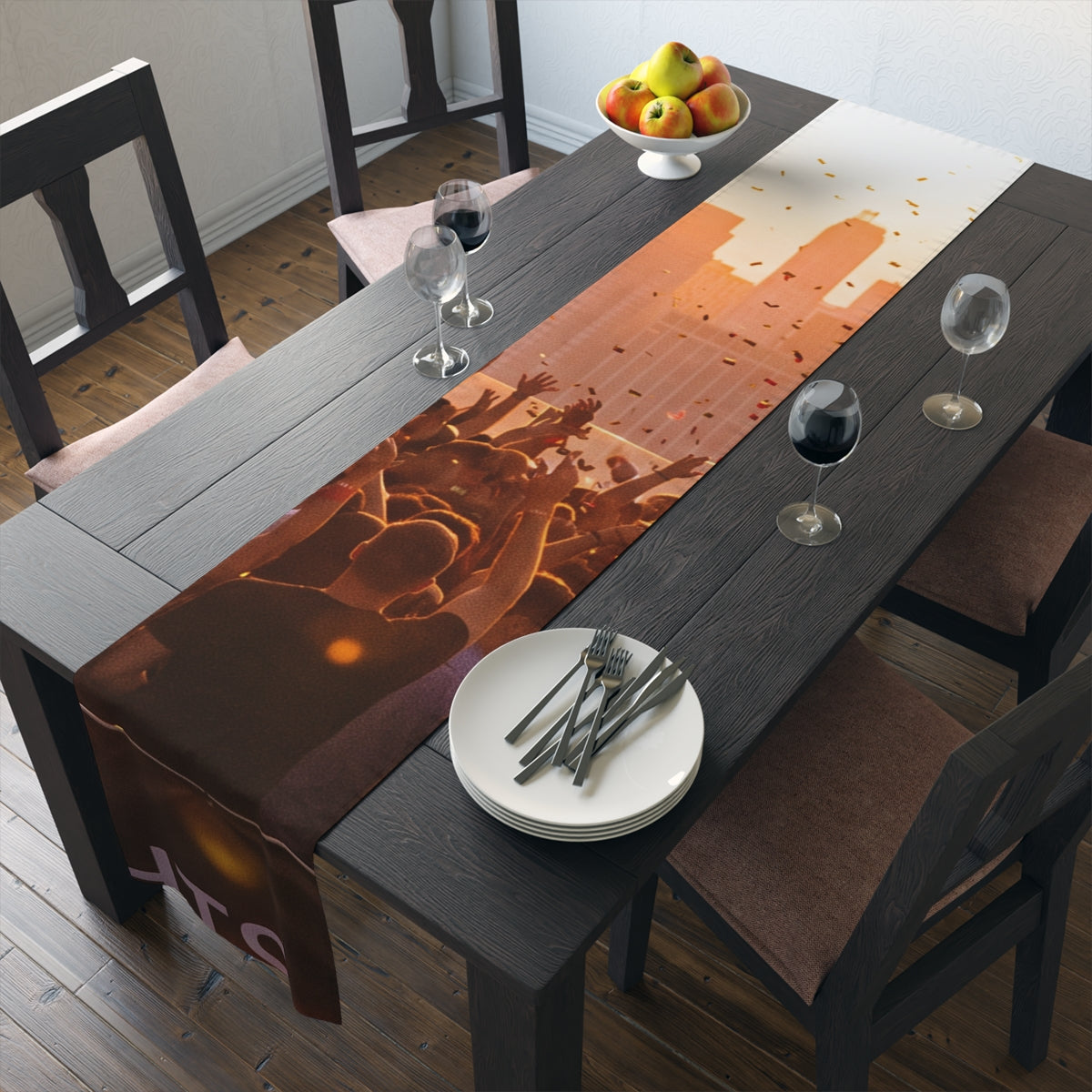 Table Runner - City Lights Festival | Echovira Gallery