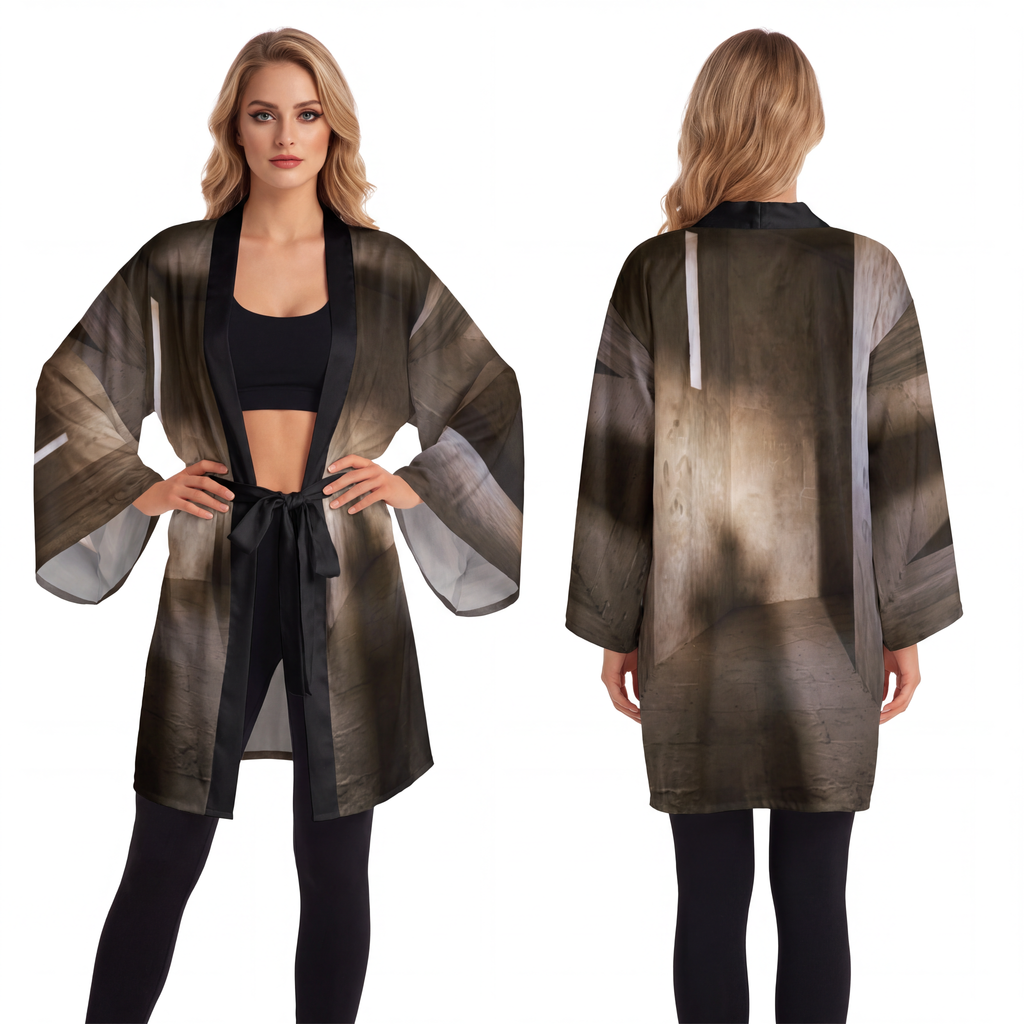 Long Sleeve Kimono Robe - Shadows of the Citadel moody... |...