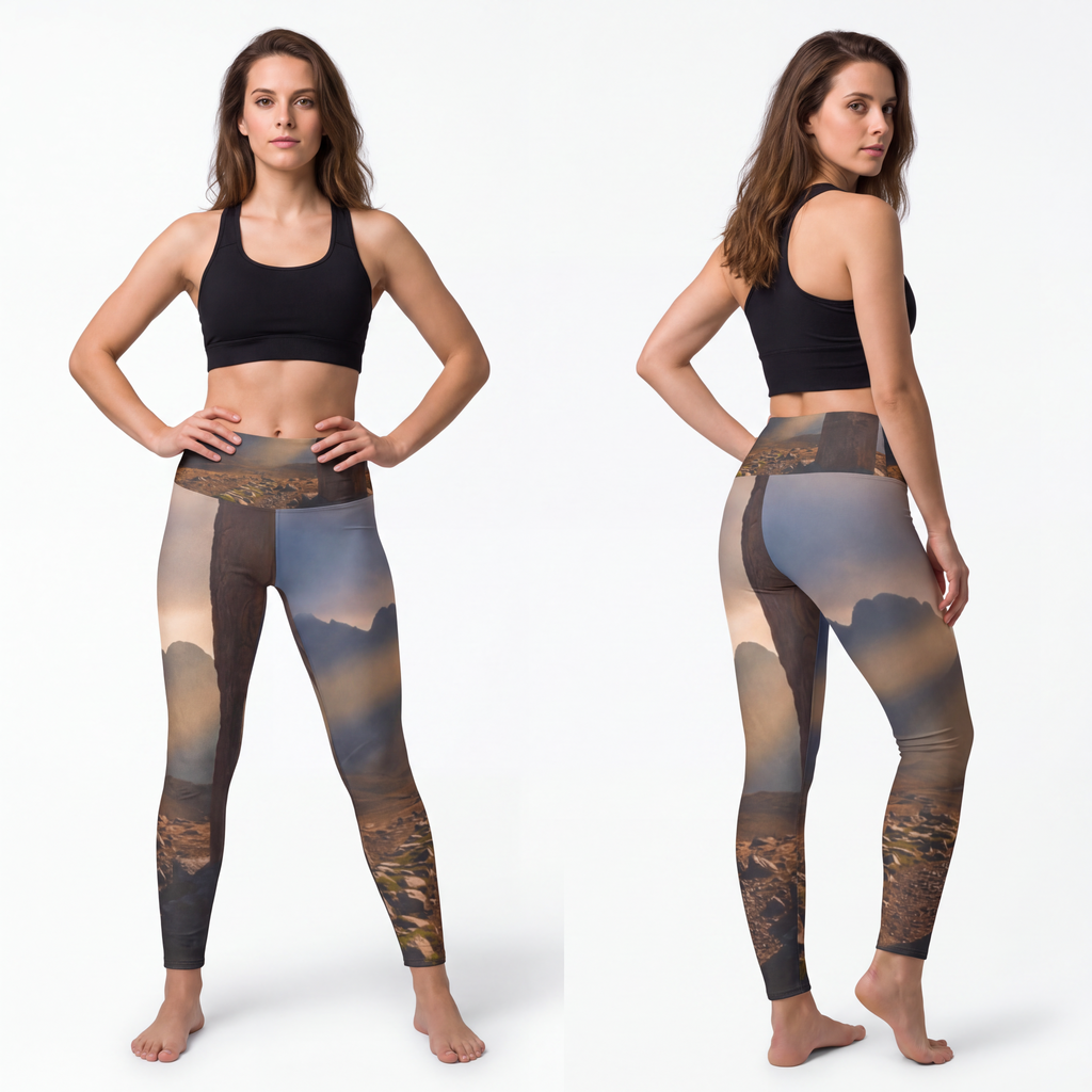 Women's Yoga Pants - Mystic Monolith Ancient Persian... |...
