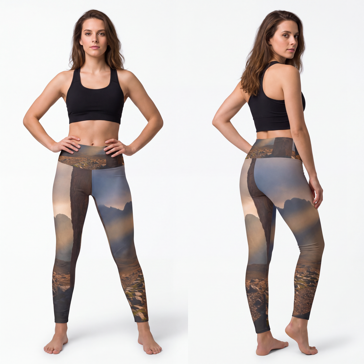 Women's Yoga Pants - Mystic Monolith Ancient Persian... |...
