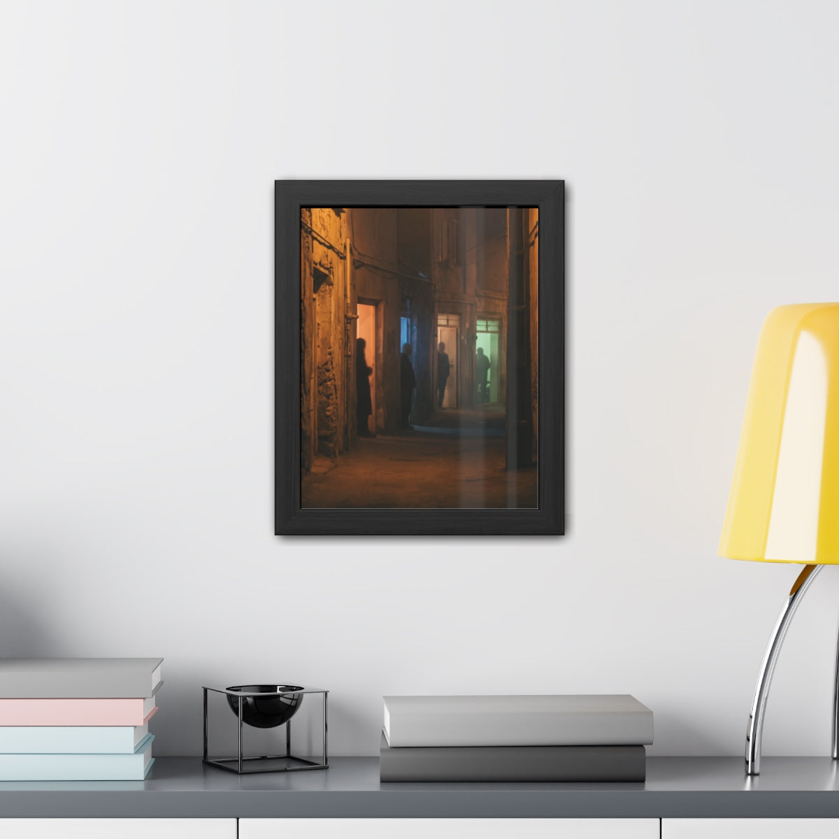 Framed Posters - Shadowed Alleyway Mystery Art Print —... |...
