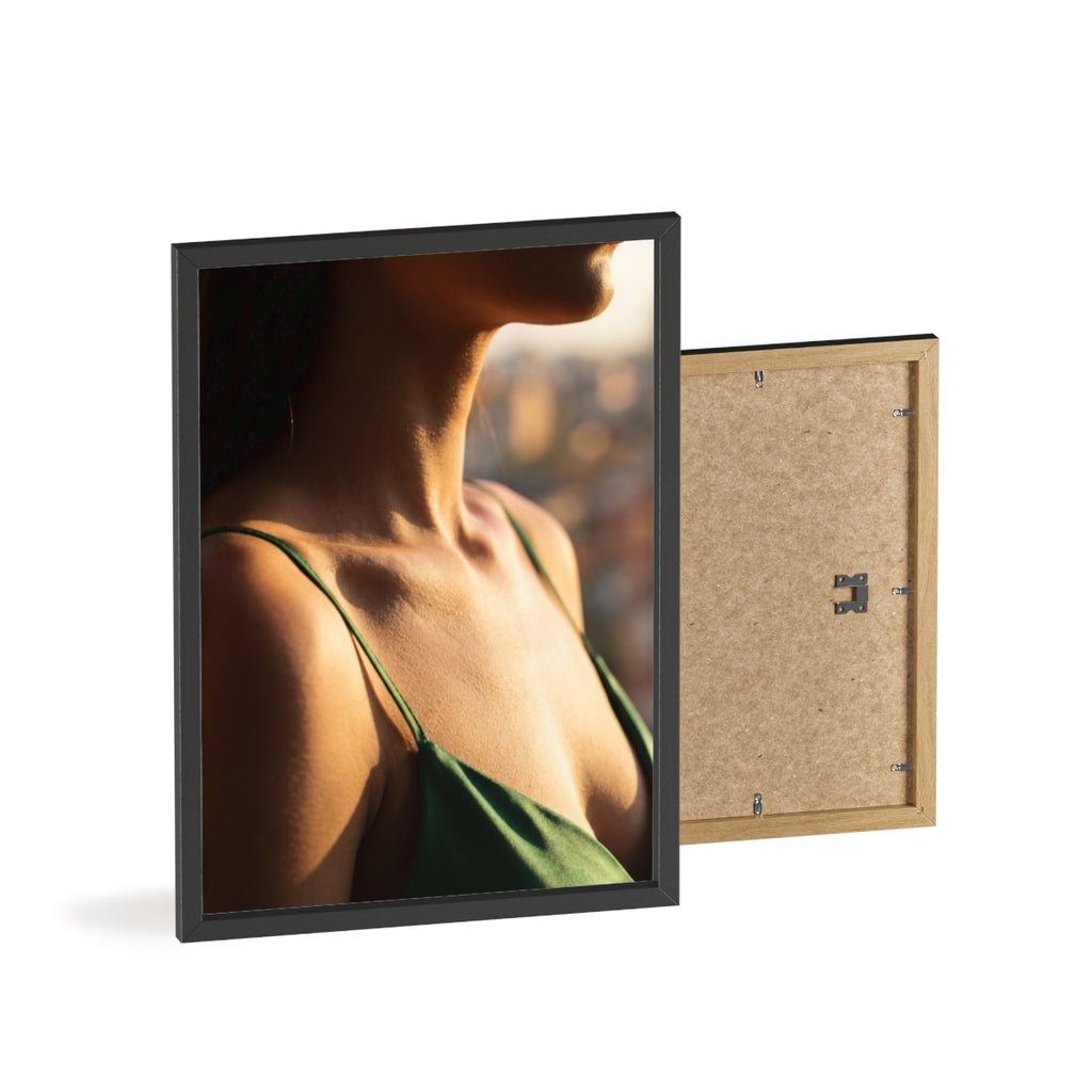 Poster with Wooden Frame - Sunlit Portrait