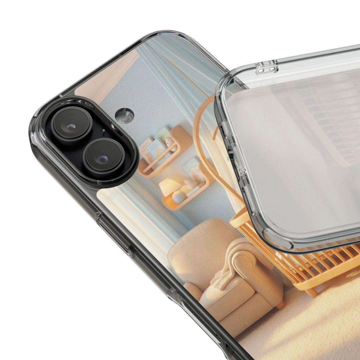 Clear Impact-Resistant Cases - Soft Blue Clear Phone Case...
