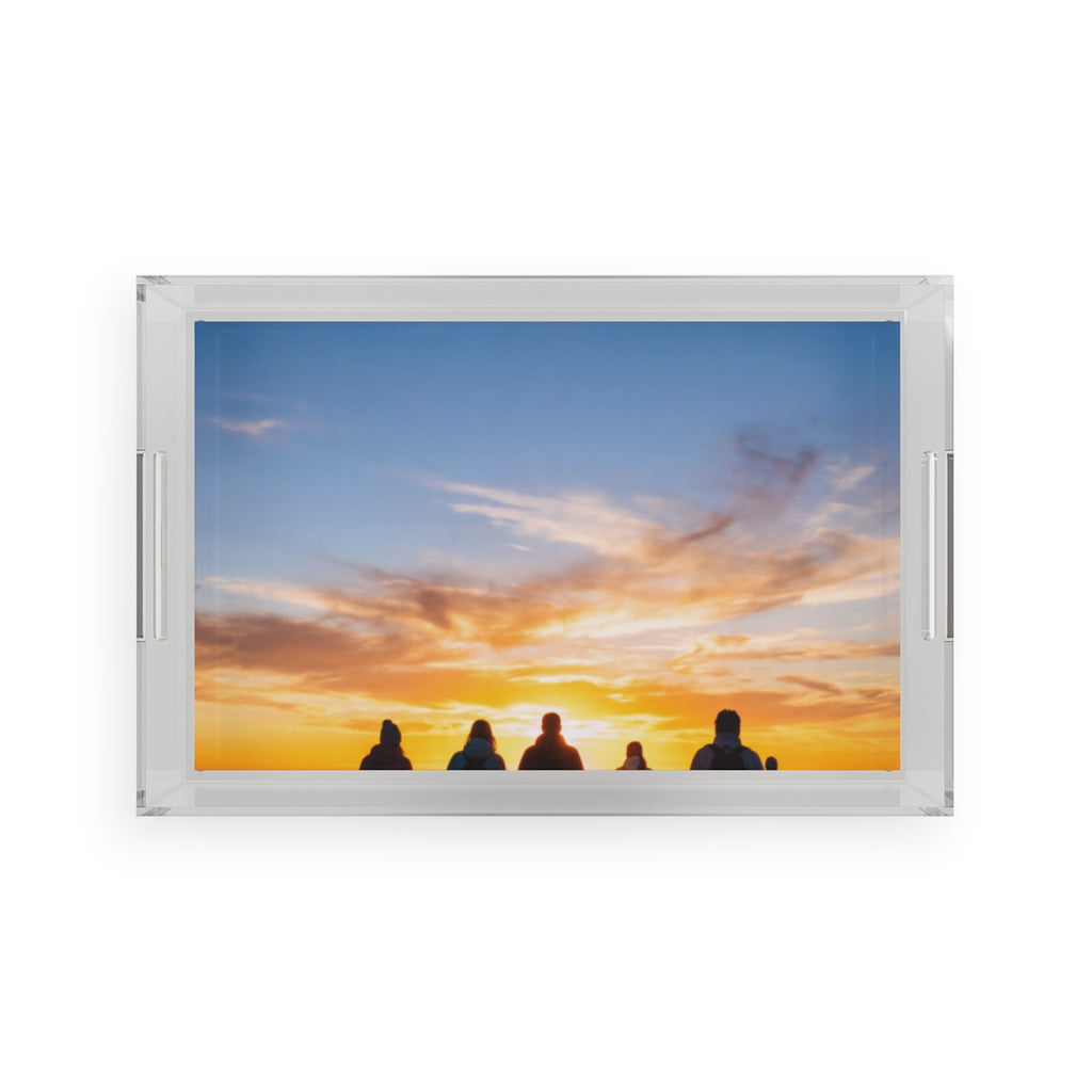 Acrylic Serving Tray - Sunset Ridge
