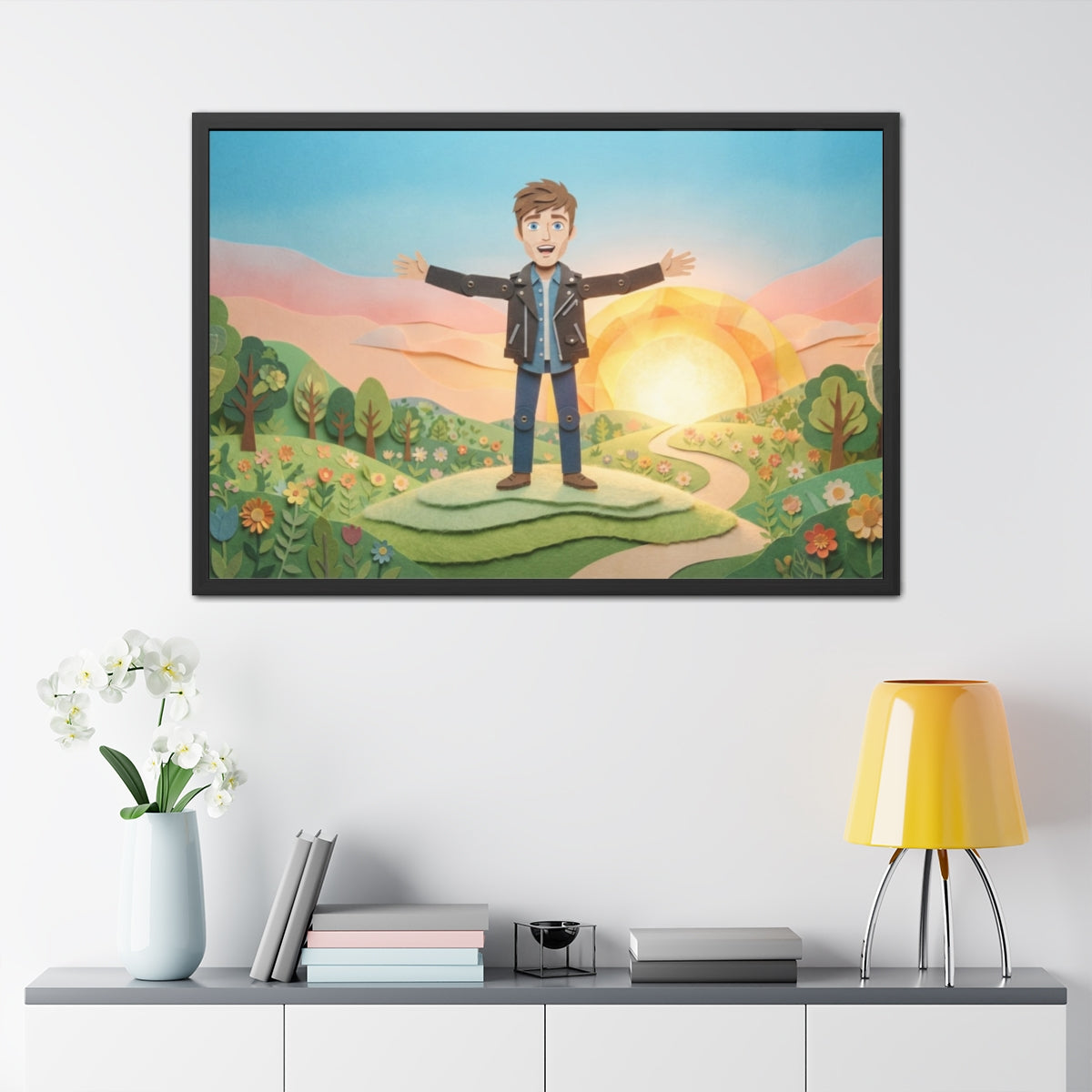 Framed Poster - Sunny Meadow Panorama — Landscape (10×8... |...
