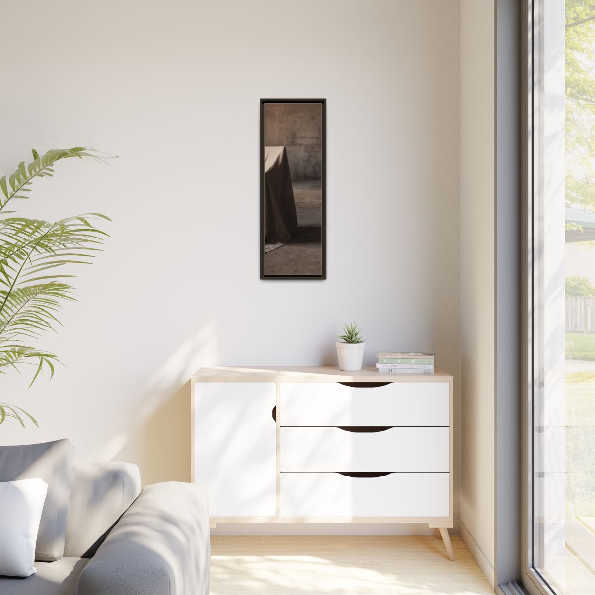 Matte Canvas, Framed - Draped Silence Still Life Art... |...