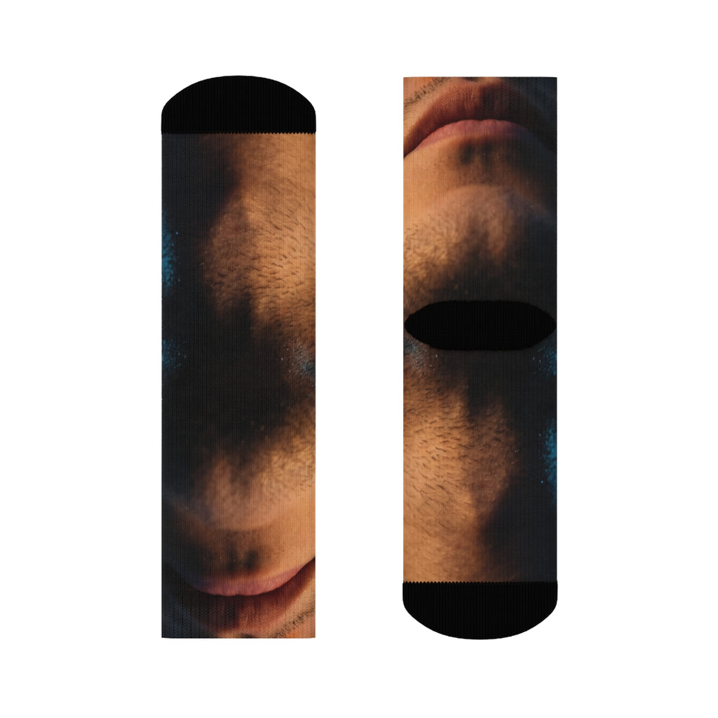 Crew Socks - Neon Horizon Portrait | Echovira Gallery