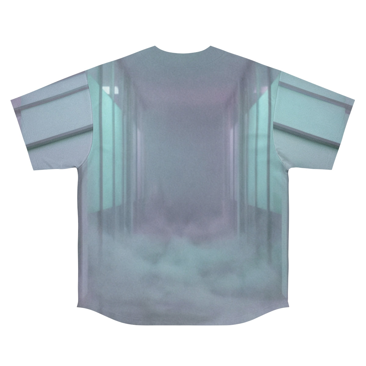 Men's Baseball Jersey - Liminal Corridor Fog Art Print |...