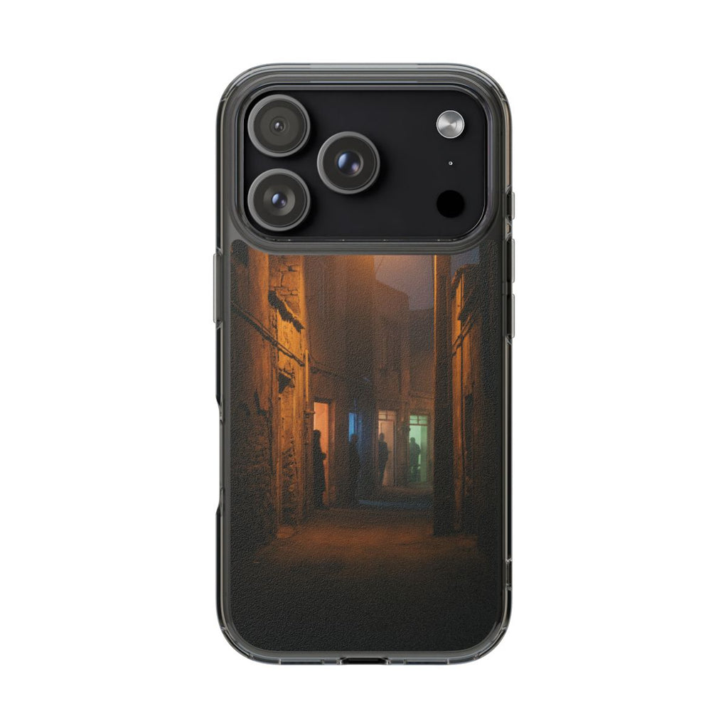 Clear Impact-Resistant Case - Night Alley iPhone Glow |...