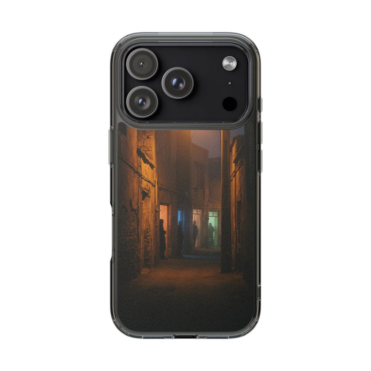 Clear Impact-Resistant Case - Night Alley iPhone Glow |...