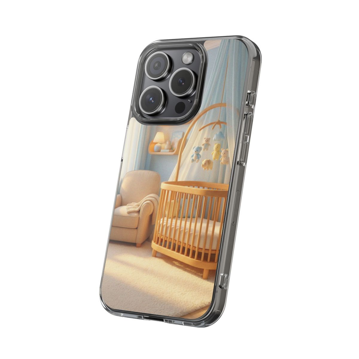 Clear Impact-Resistant Cases - Soft Blue Clear Phone Case...
