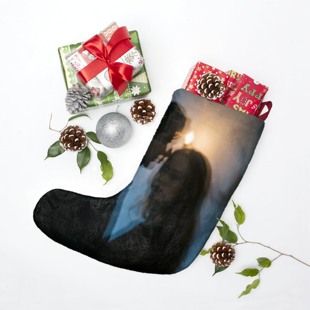 Midnight Reflection Stockings - Moody Holiday Decor |...