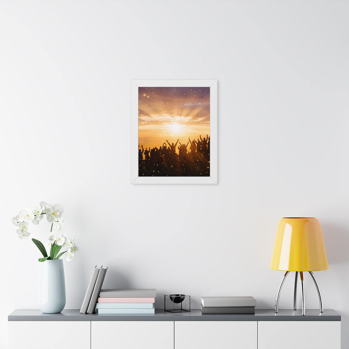 Framed Vertical Poster - Summit Ridge — White (11×14, 12×16...