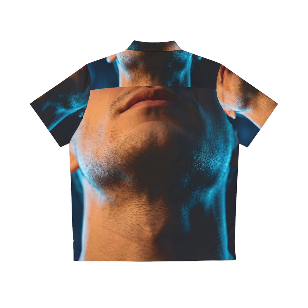 Men's Hawaiian Shirt - Neon Noir Vibes