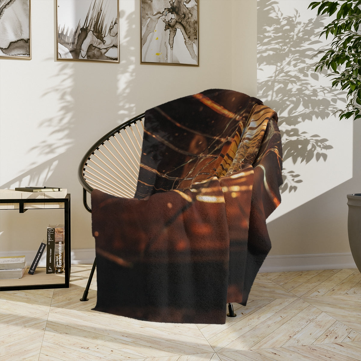 Velveteen Microfiber Blanket - Shattered Glass Glow Art... |...