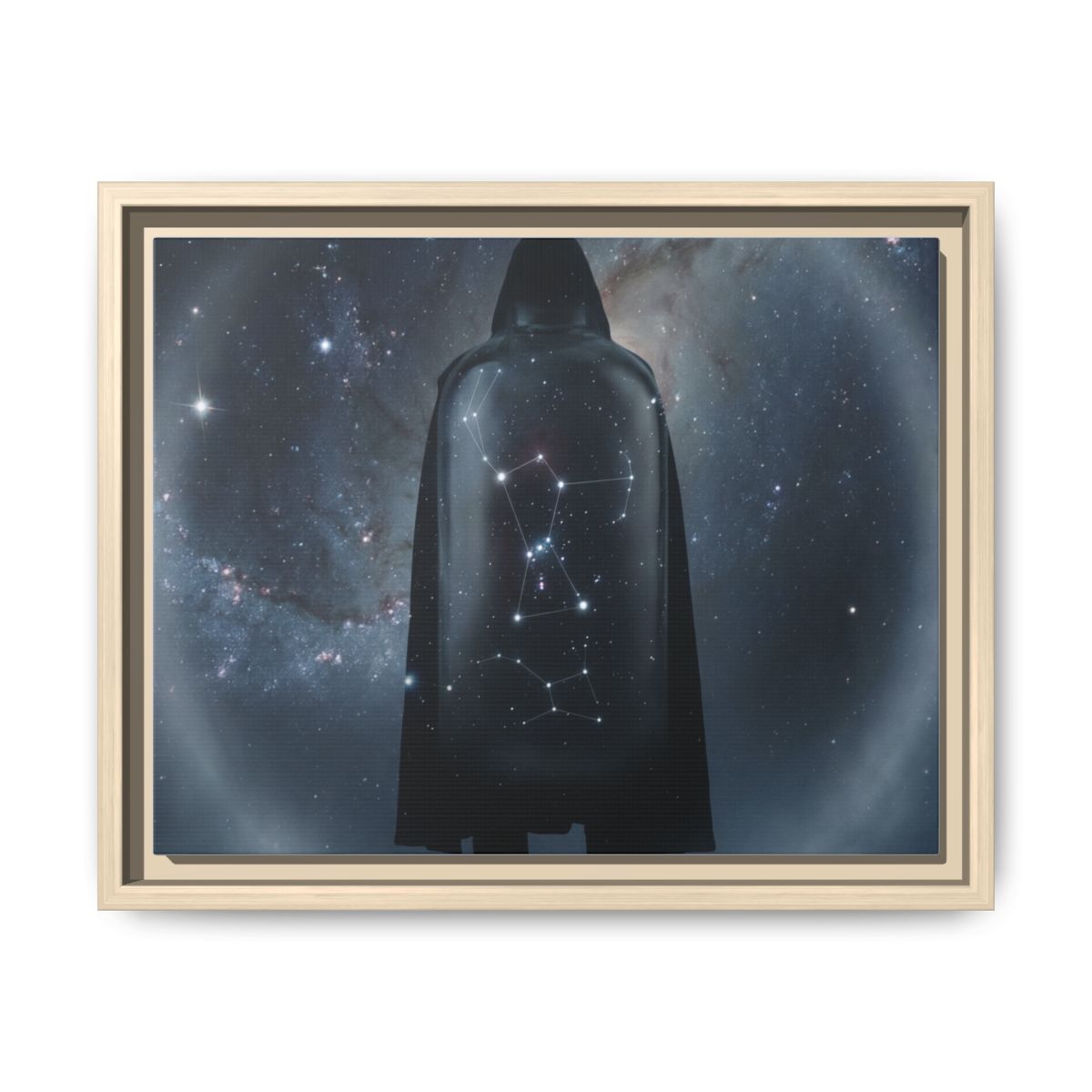 Framed Matte Canvas - Cosmic Sentinel — Natural / 1.25" (10×8, 12×9, 14×11, 16×12, 20×10, 18×12, 20×16, 24×16, 24×18, 36×12, 24×20, 32×16, 30×20, 30×24, 32×24, 48×16, 36×24, 48×24, 40×30, 60×20, 48×32, 60×30 & 60×40)