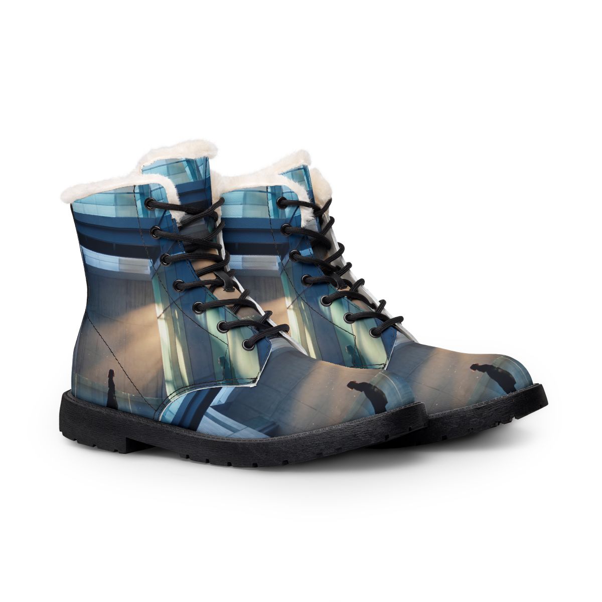 Men's Fur and Leather Boots Solitary Architecture