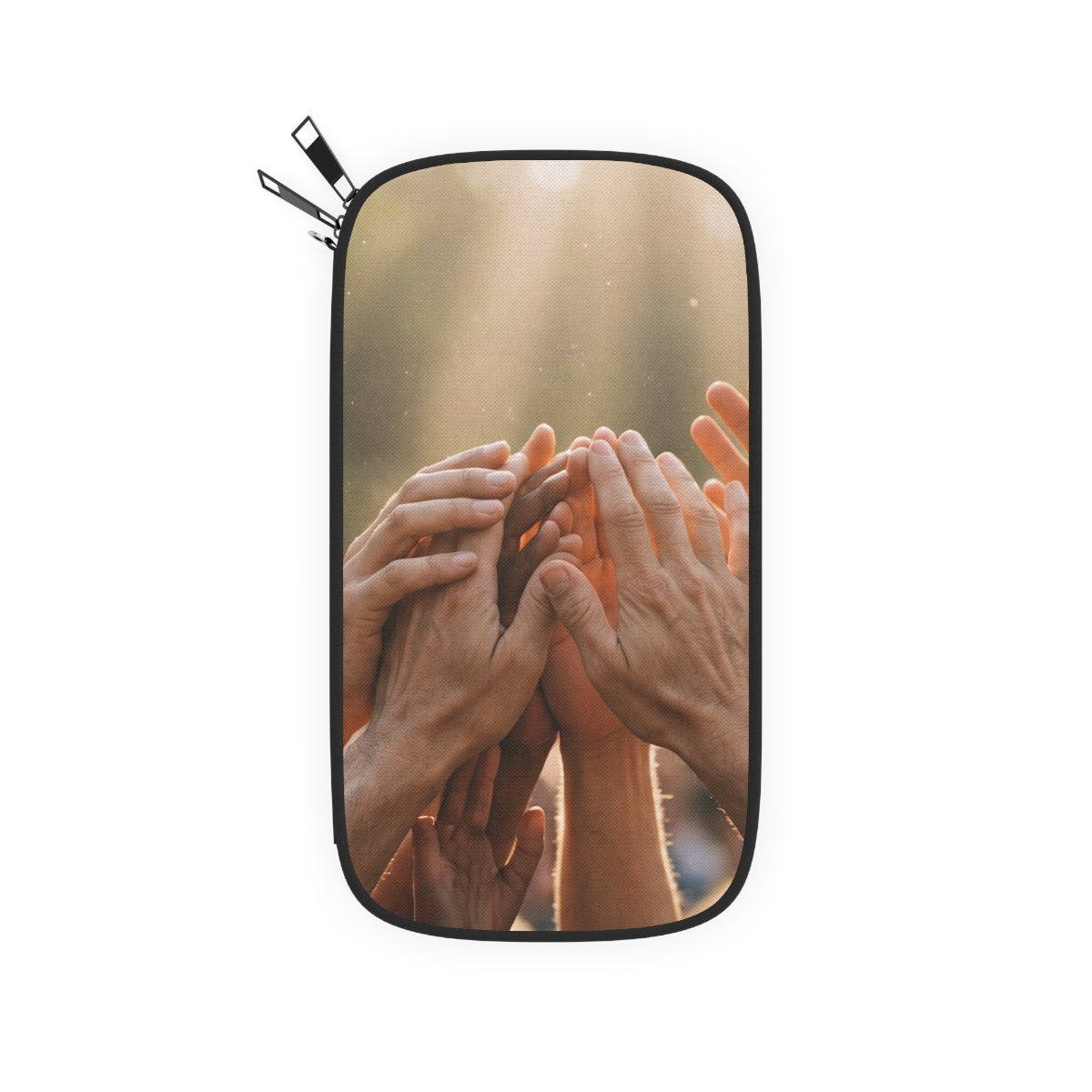 Passport Wallet - Golden Rays of Unity Wall Art | Echovira...