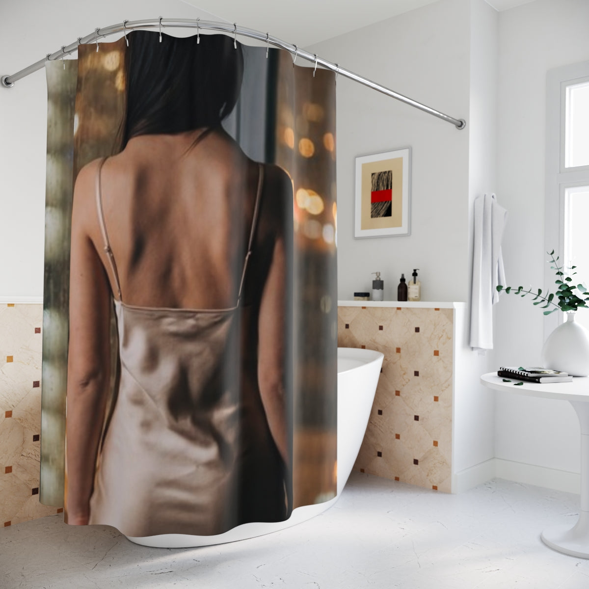 Shower Curtain - Rainscape Silhouette | Echovira Gallery