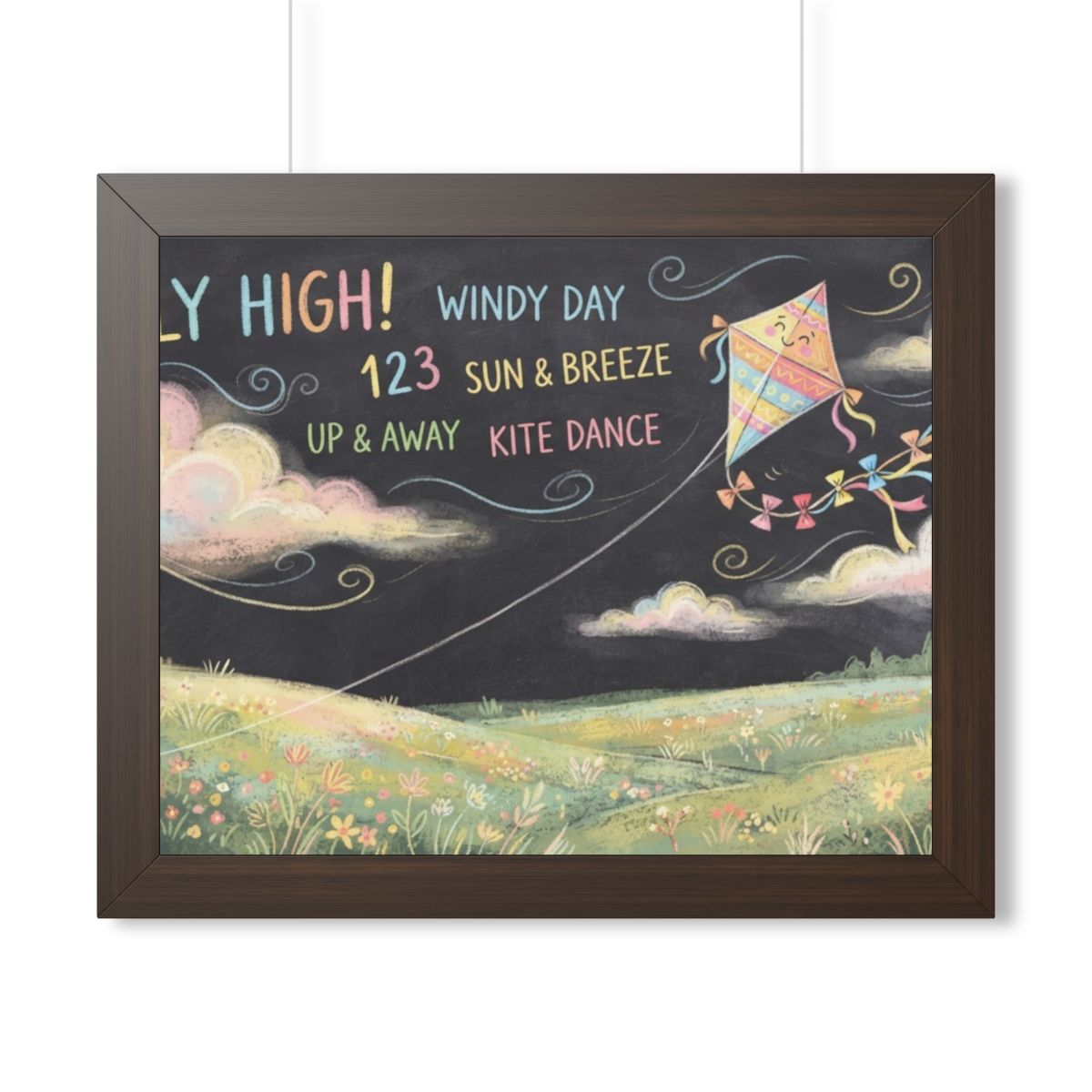 Framed Horizontal Poster - Breeze Meadow — Walnut (14×11......