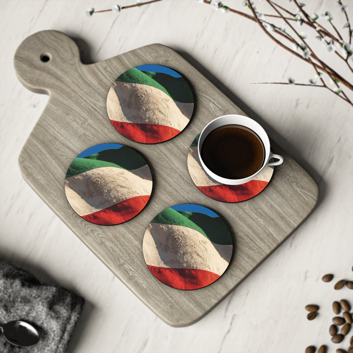Drink Coasters - Vintage Emblem Set