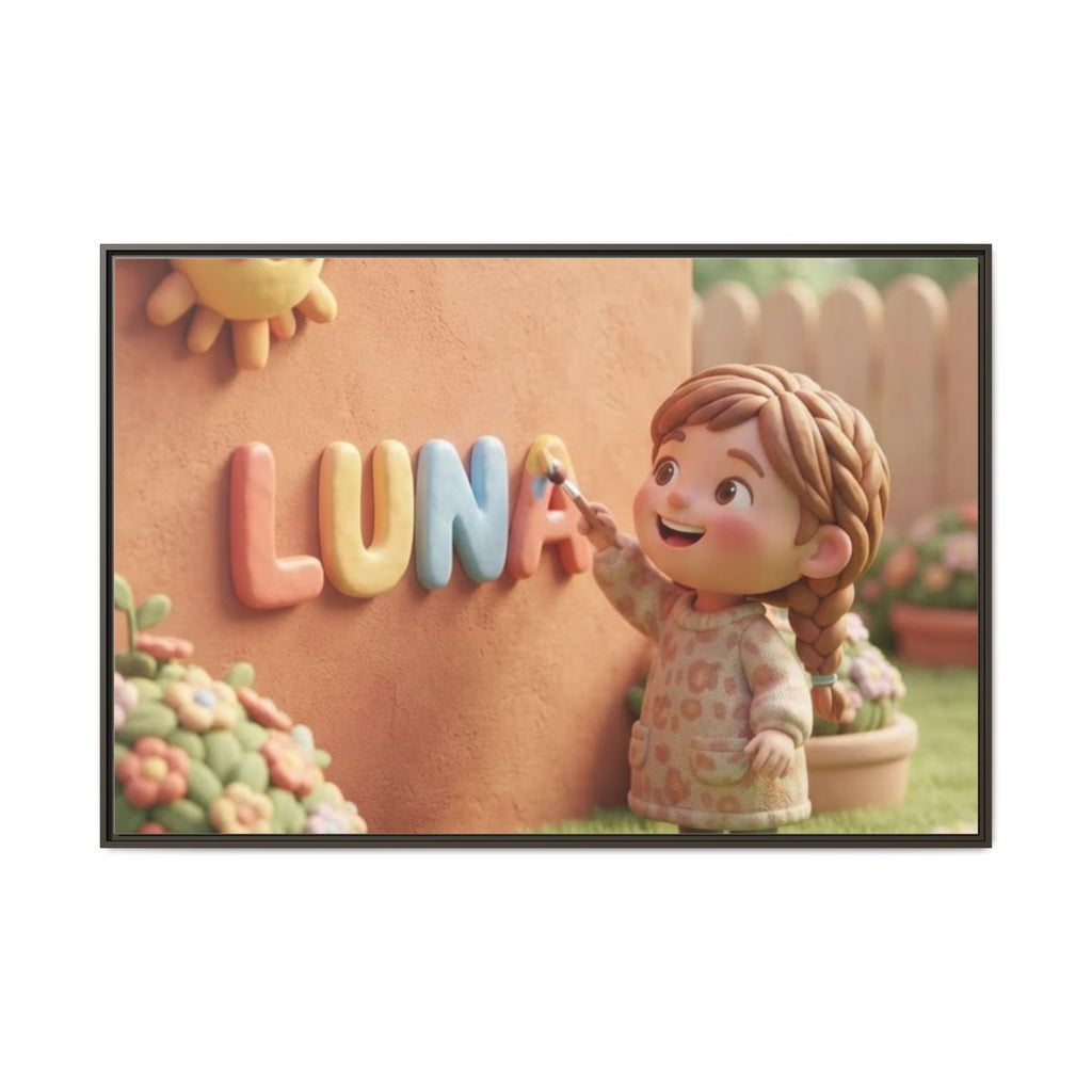 Matte Canvas Framed - Luna Sunshine Clay — Espresso / 1.25"...