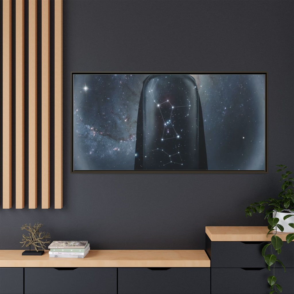 Framed Matte Canvas - Cosmic Sentinel — Espresso / 1.25"......