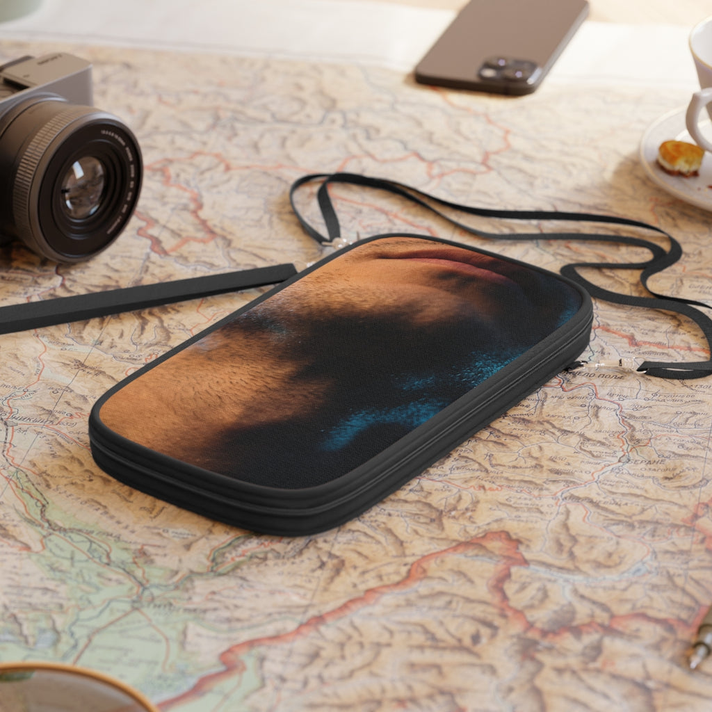 Passport Wallet - Neon Horizon Portrait | Echovira Gallery