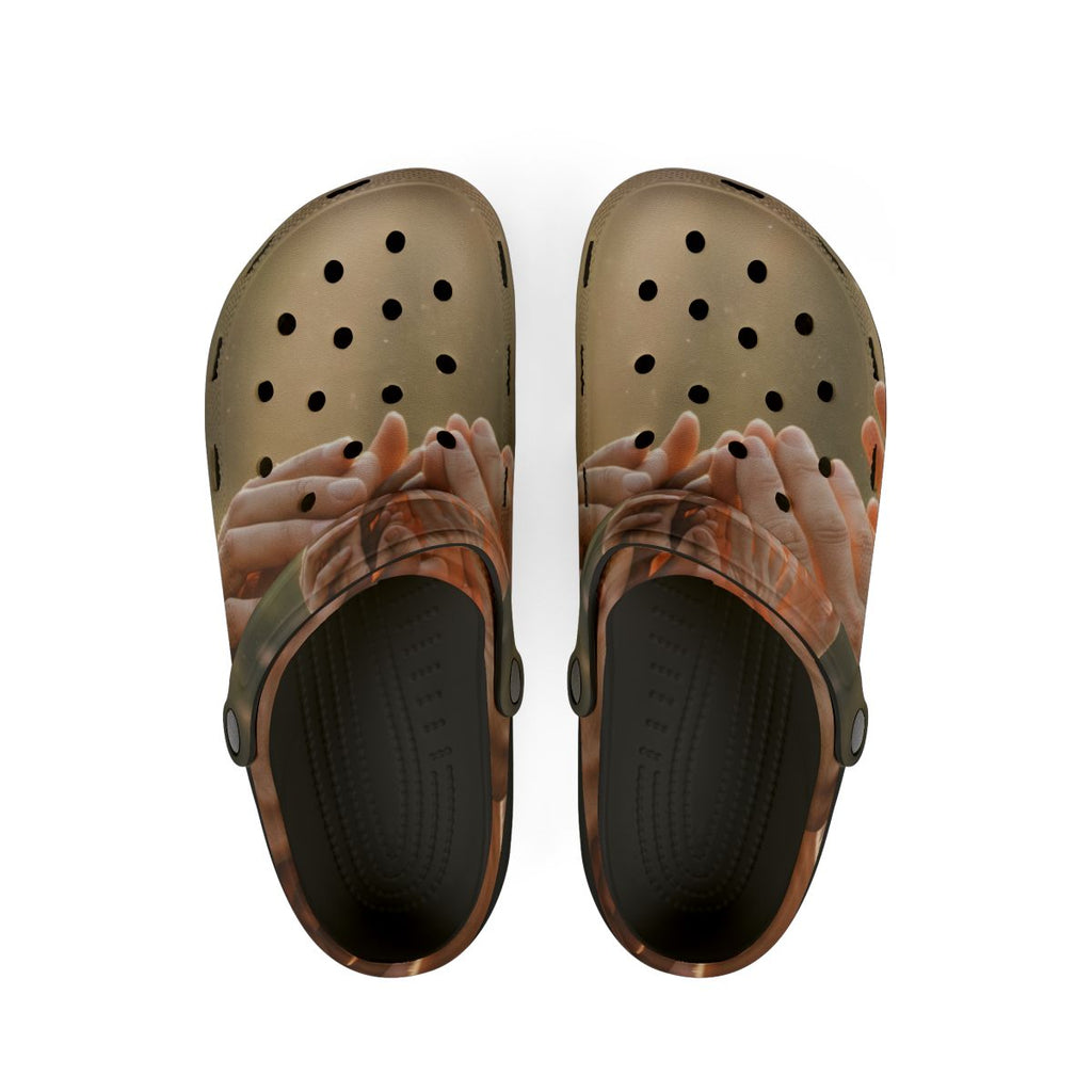 Men's EVA Foam Rubber Shoes - Golden Rays of Unity Wall Art...