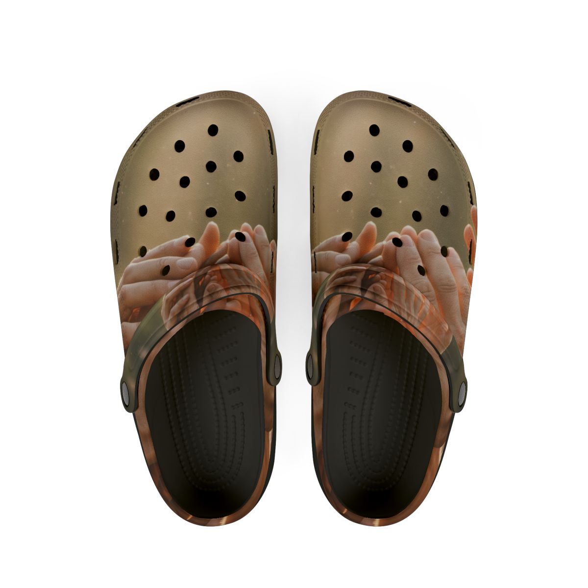Men's EVA Foam Rubber Shoes - Golden Rays of Unity Wall Art...