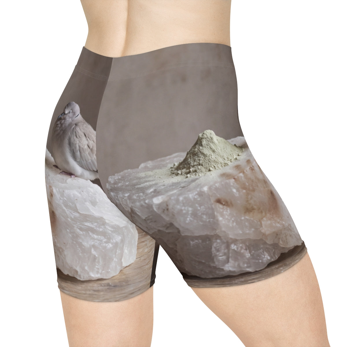 Women's Biker Shorts - Peaceful Dove | Echovira Gallery