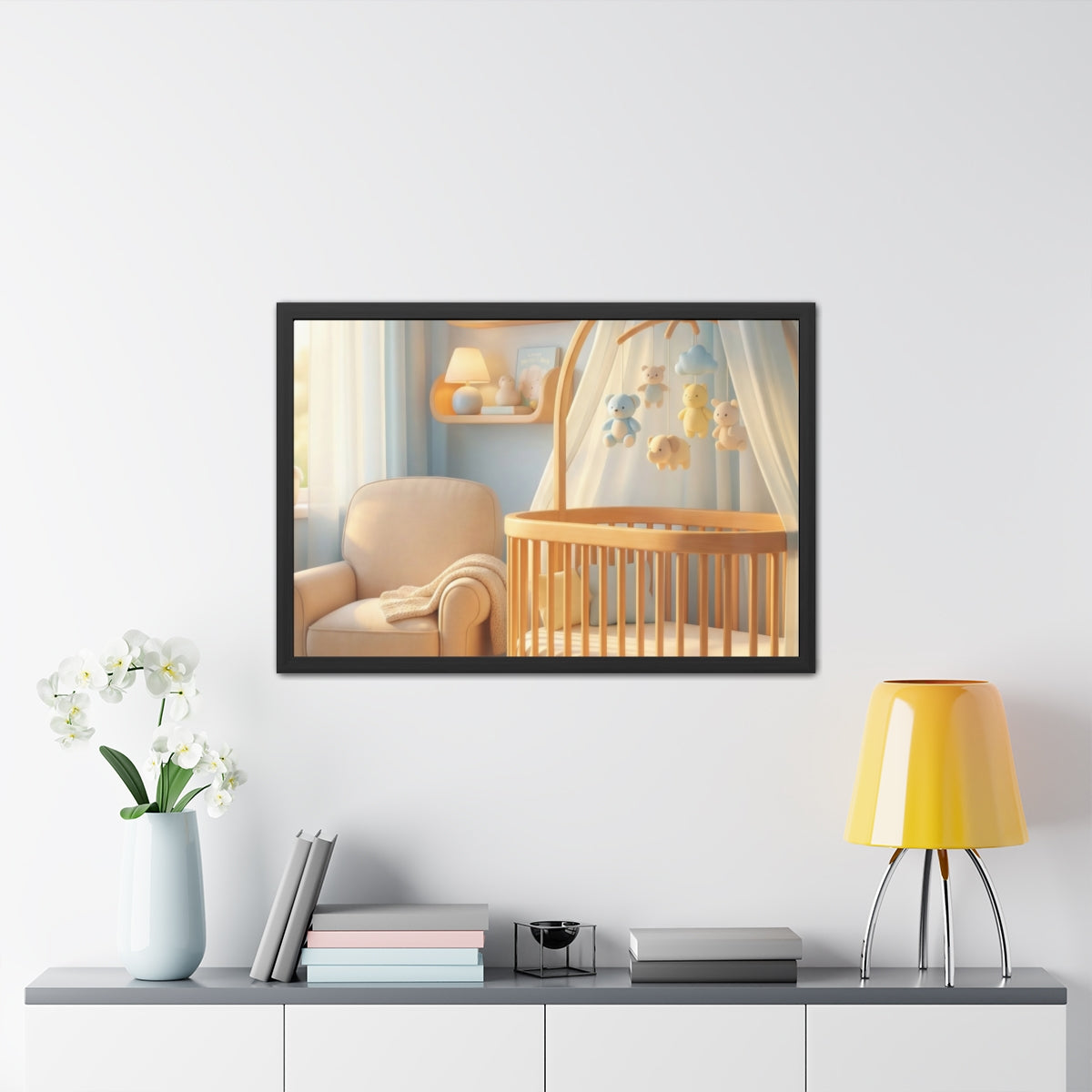 Framed Posters - Dreamy Serene Nursery Art — Landscape... |...