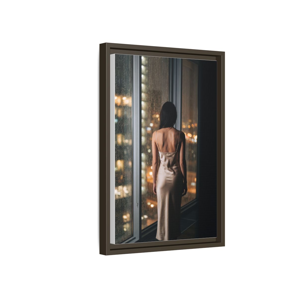 Framed Matte Canvas - Cinematic Nights — Espresso / 1.25"