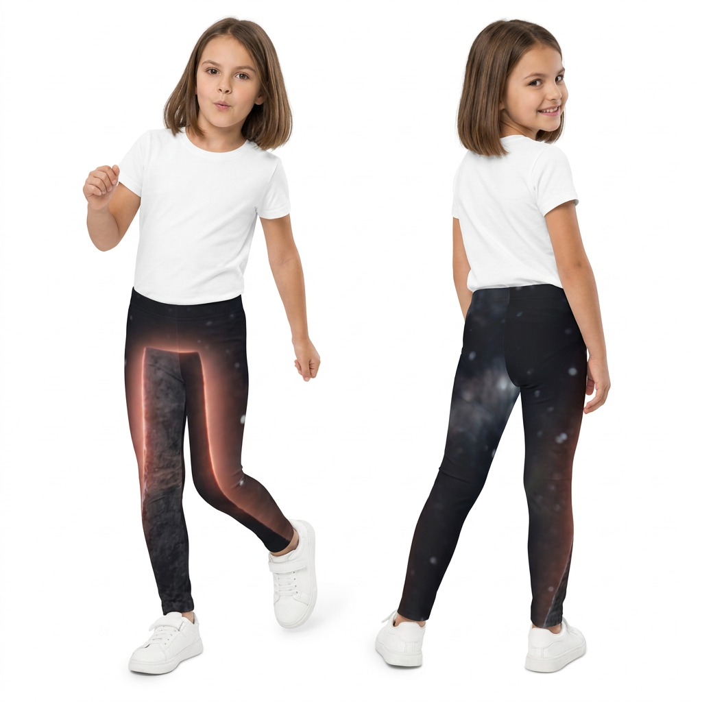 Kids Leggings with Cosmic Monolith Art