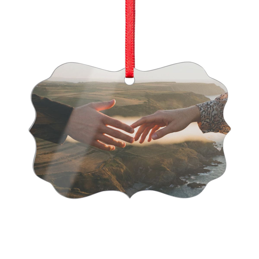 Acrylic Ornament - The Infinite Touch | Ethereal Coastal Art