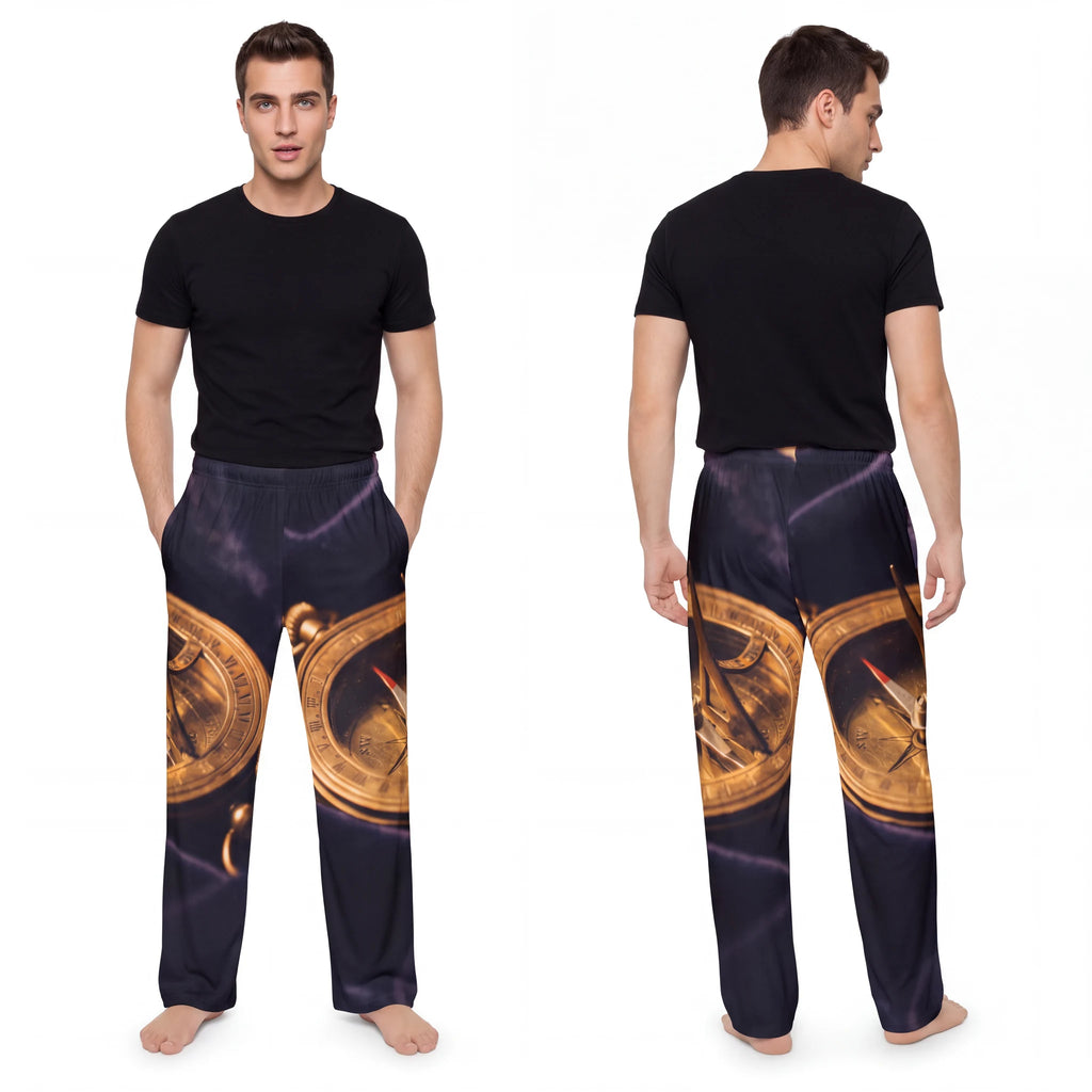Men's Pajama Pants - Brass Sundial Compass
