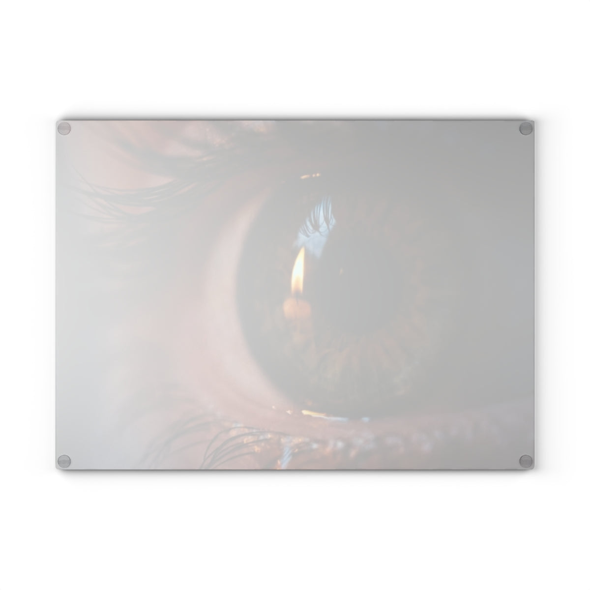 Glass Cutting Board - Amber Iris Reflection Fine Art Print |...