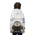 Children's Hoodie with Lake Compass Art