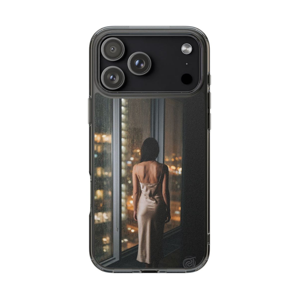 Clear Impact-Resistant Cases - Midnight Rain Clear Phone......