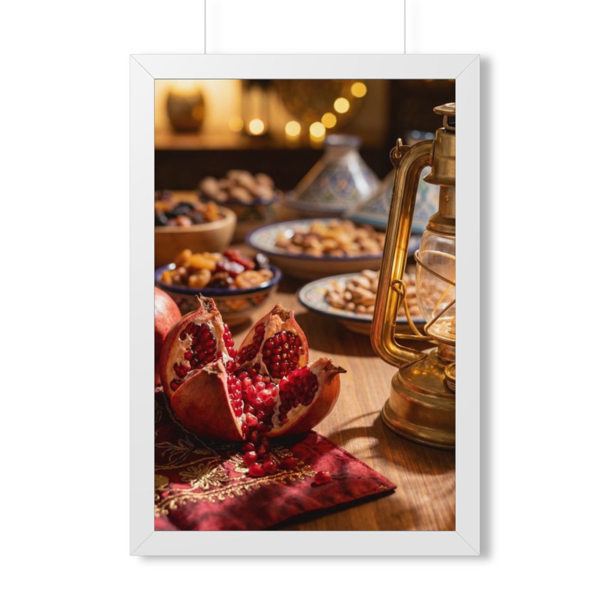 Framed Vertical Poster - Twilight Lantern Feast (11×14... |...