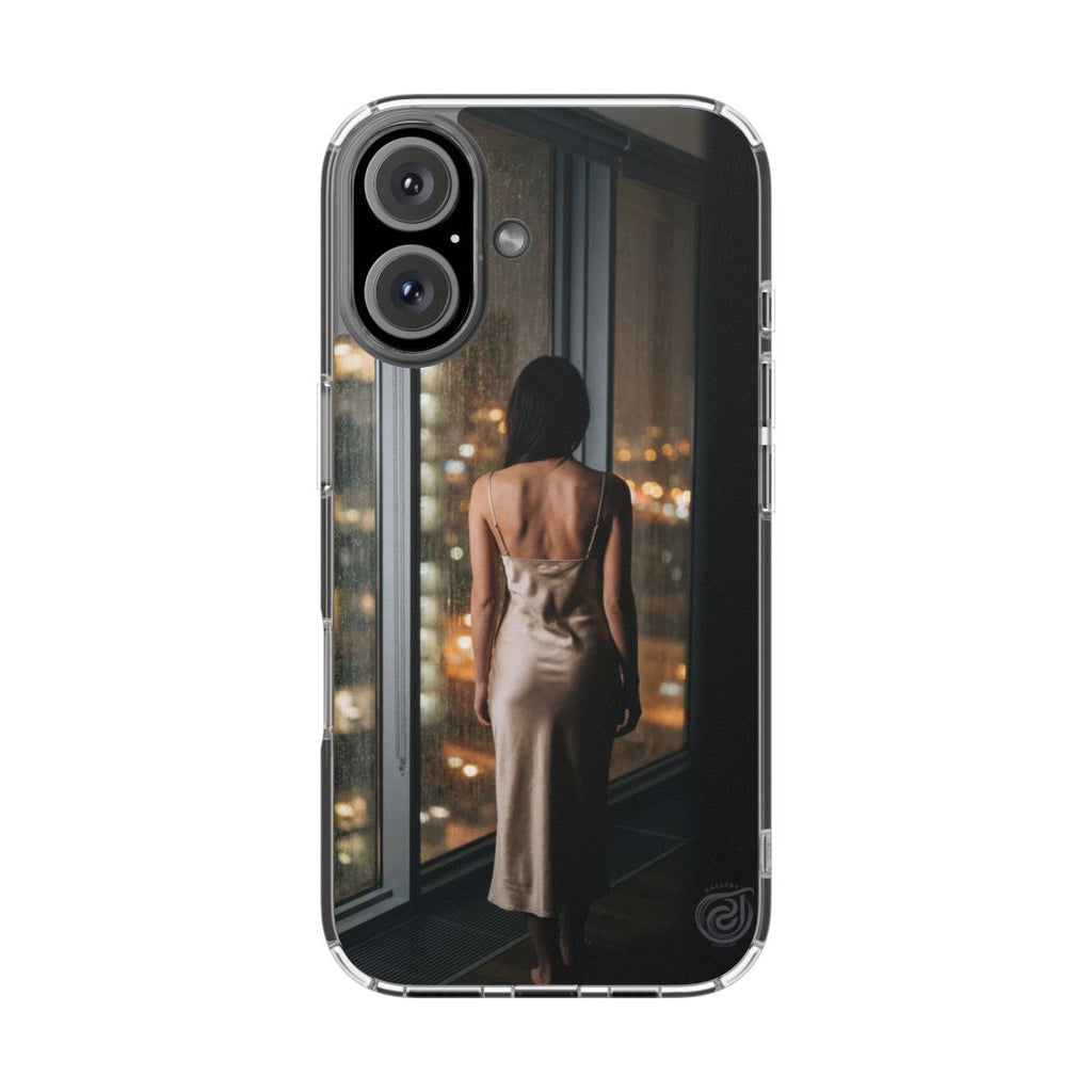 Clear Impact-Resistant Cases - Midnight Rain Clear Phone......