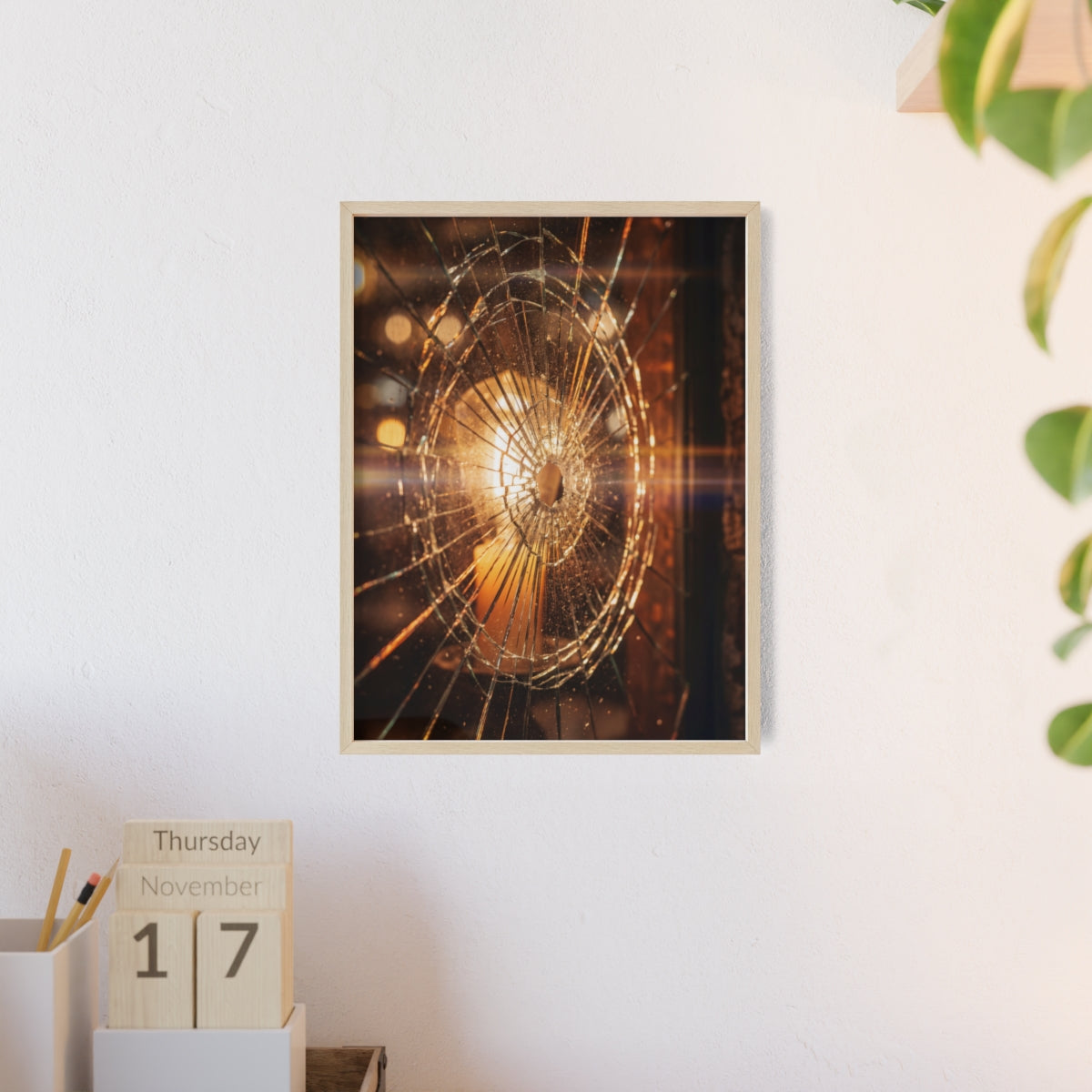 Wood Framed Poster - Cinematic Fracture