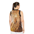 Unisex Basketball Jersey - Golden Fracture Shattered Glass...