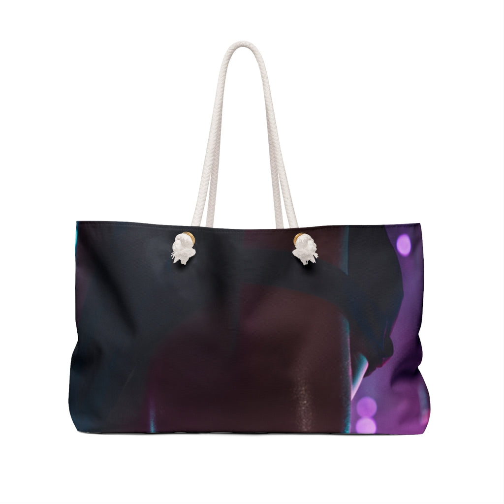 Weekender Bag - Electric Midnight Neon Portrait Art |...