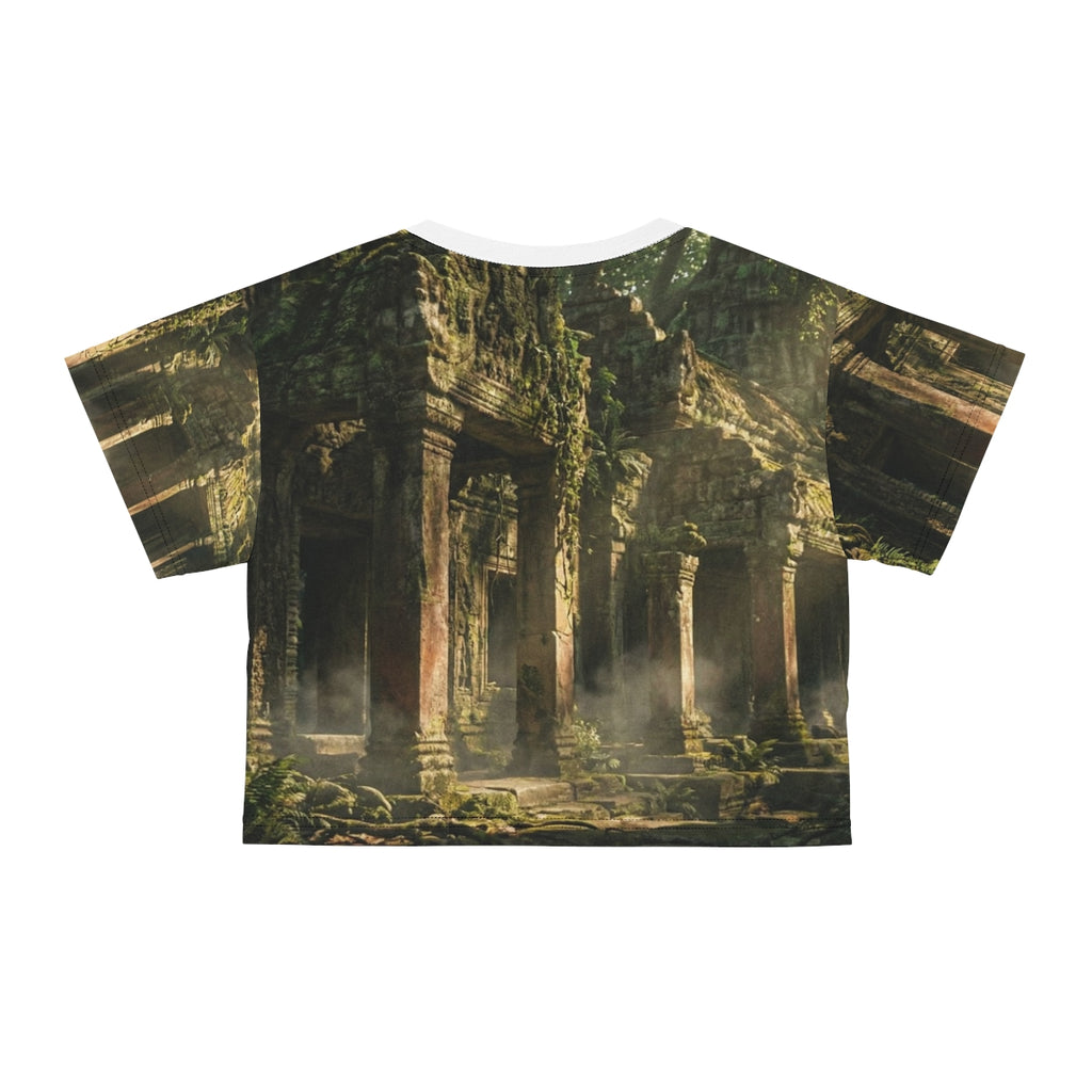 Crop Tee - Jungle Temple Mirage | Echovira Gallery