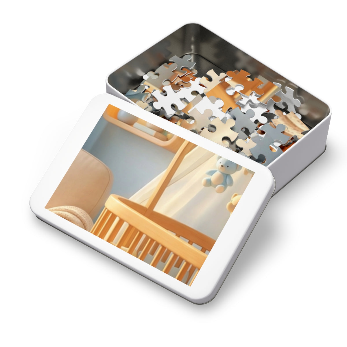 Jigsaw Puzzle with Tin - Dreamy Serene Nursery Art (30, 110...