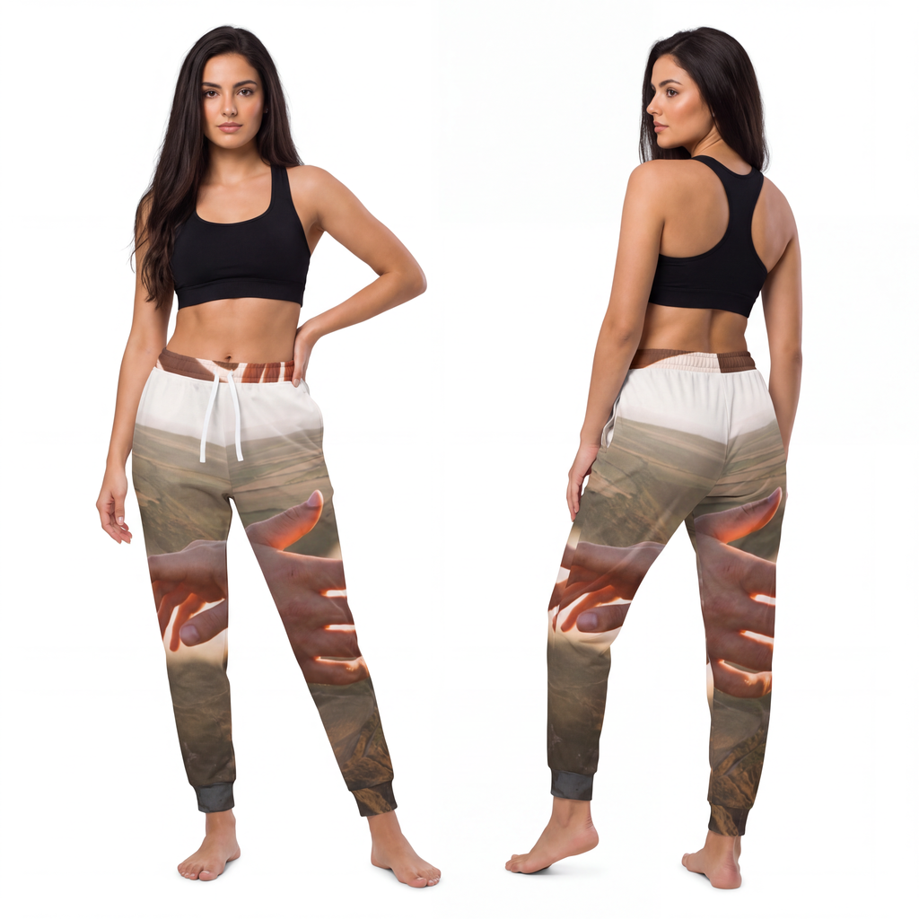 Athletic Joggers - The Infinite Touch | Ethereal Coastal Art...