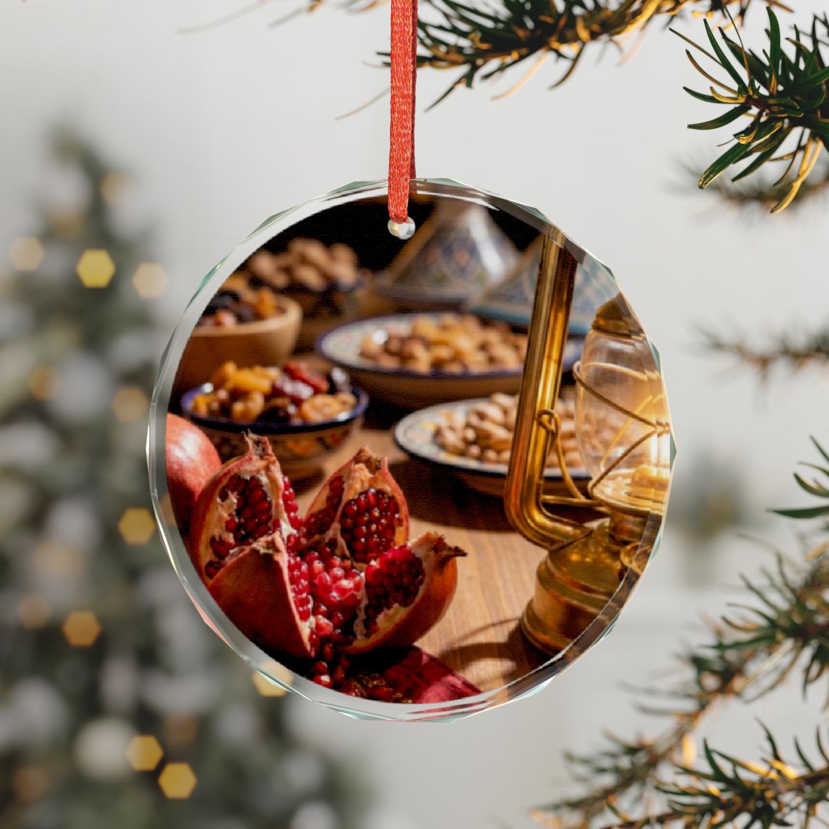 Crystal Glass Ornament - Warm Harvest Holiday Star |...